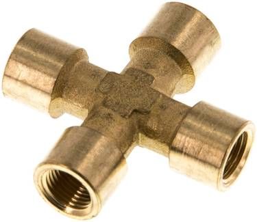 Kreuzstück G 1/8" (IG), 16 bar Messing