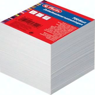 HERLITZ Refill für Zettelbox, 9 x 9 cm, 700 Blatt