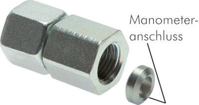 Manometer-Schneidringverschr. 10 S-G 1/2", Stahl verzinkt