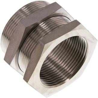 Schottverschraubung G 1 1/2"-M 54 x 2, 40 bar 1.4571