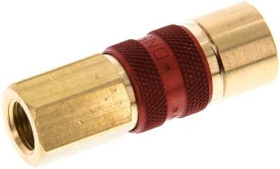 Kupplungsdose (NW5) G 1/8"(IG), rot, Achteck SW10
