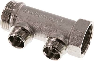 Verteilerrohr G 1"(IG/AG), 2 Abgänge G 1/2" (AG)