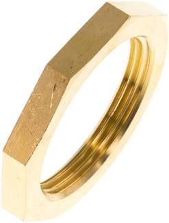 Sechskant-Gegenmutter G 1 1/2", Messing