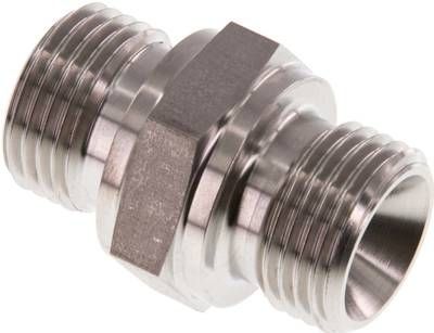 Hydraulik-Doppelnippel G 1/2"-G 1/2", 1.4571