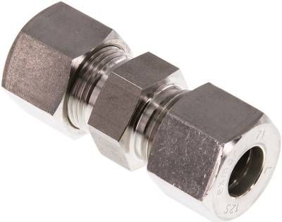 Gerade Schneidringverschrau-bung 12 S, Klemmring 1.4571 (NC)