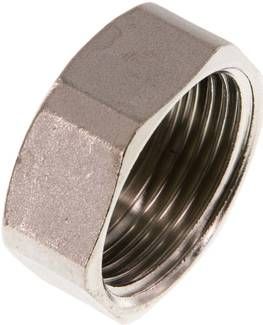 Verschlusskappe G 1", 16 bar Messing vernickelt