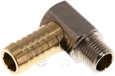 Winkel-Gewindetülle R 1/4"-13mm, Messing