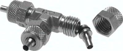 T-Verschraubung, mehrteilig 10 x 8mm, 1.4571