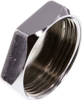 Verschlusskappe G 1 1/4", 16 bar Messing vernickelt