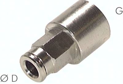 Steckanschluss m. Innengew. G 1/8"-8mm, Baureihe C