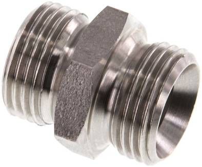 Doppelnippel G 3/8"-G 3/8", 40 bar 1.4571