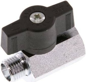 Messing-Minikugelhahn Innen-/ Außengewinde G 1/4", PN 15
