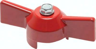 Kombigriff-rot, Größe 3, Knebel (Aluminium lackiert)