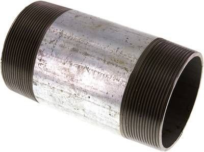 Rohrdoppelnippel R 3"-150mm, 50 bar, Stahlrohr ST 37 verzinkt