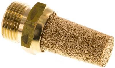 Schalldämpfer G 3/8", Sinterbronze, Messinggewinde