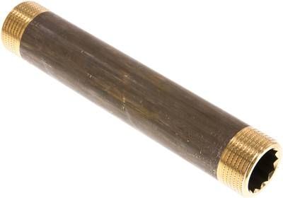 Rohrdoppelnippel G 1"-180mm, 16 bar Messing