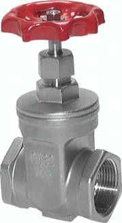 Muffen-Absperrschieber, Edelstahl, G 1/2", PN 16
