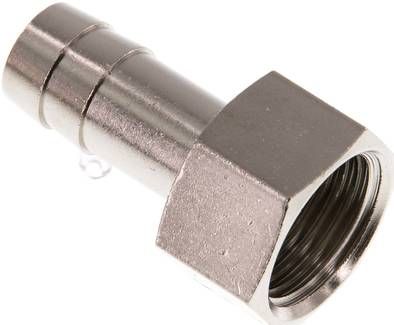 Aufschraub-Schlauchtülle G 1/2"-13mm, 16 bar Messing vernickelt