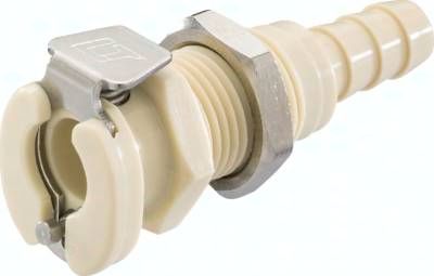 Schott-Kupplungsdose (MC) mit Schlauchtülle, Polypropylen (beige)
