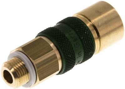 Kupplungsdose (NW5) G 1/8"(AG), grün, Kreis Ø 10,5 mm