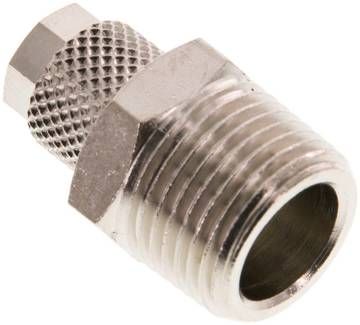 Gerade Verschraubung R 3/8"-6 x 4mm, Messing vernickelt