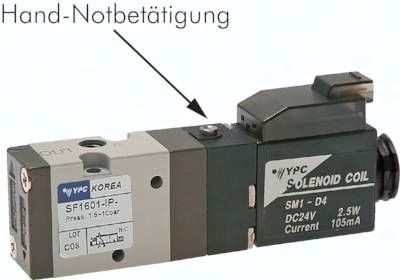 3/2-Wege Magnetventil, M 5, geschlossen (NC), 24 V=
