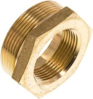 Reduziernippel G 2"(AG)-G 1 1/4"(IG), 16 bar Messing