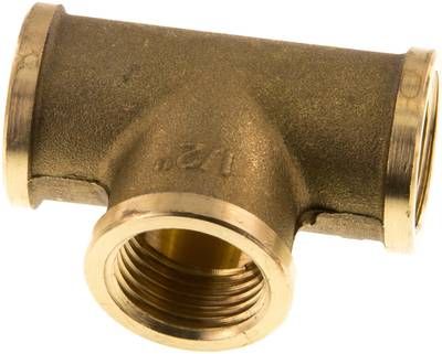T-Stück G 1/2" (IG), 16 bar Messing