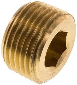 Verschlussstopfen Innenskt. R 3/8", 16 bar Messing