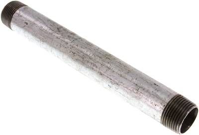 Rohrdoppelnippel R 1"-250mm, 50 bar, Stahlrohr ST 37 verzinkt