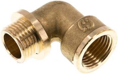 90°-Einschraubwinkel G 1/2"(IG)-G 1/2"(AG), 16 bar Messing