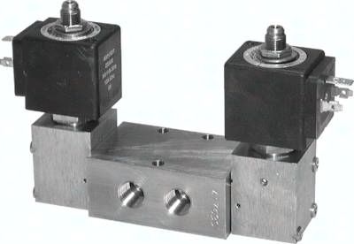 Edelstahl-Magnetventil, G 1/4", 5/2-Wege-Impulsventil
