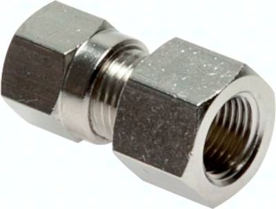 Aufschraub-Schneidringverschr. 12 L-G 3/8", Messing vernickelt