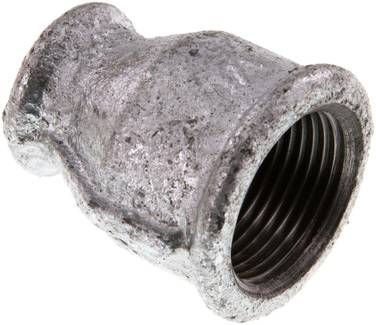 Rundmuffe Rp 3/4"-Rp 3/8", 25 bar Temperguss verzinkt