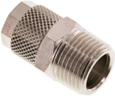 Gerade Verschraubung R 3/8"-10 x 8mm, Messing vernickelt