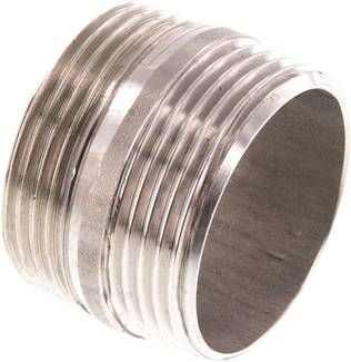 Rohrdoppelnippel R 1 1/4"-30mm, 20 bar 1.4571