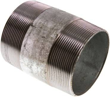 Rohrdoppelnippel R 3"-100mm, 50 bar, Stahlrohr ST 37 verzinkt