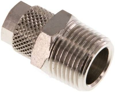 Gerade Verschraubung R 3/8"-8 x 6mm, Messing vernickelt