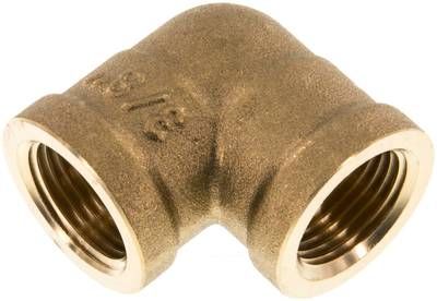 90°-Winkel G 3/8" (IG), 16 bar Messing
