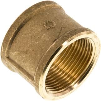 Rundmuffe G 1 1/4"-G 1 1/4", 16 bar Messing