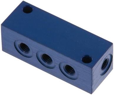 Verteilerleiste 4 x M 5, Aluminium