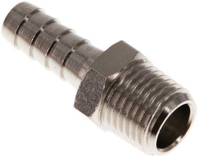 Gewindetülle R 1/4"-8mm, 16 bar Messing vernickelt