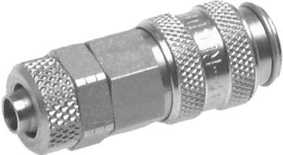 Kupplungsdose (NW5) 8 x 6mm Schlauch, Edelstahl