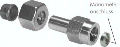 Manometer-Schneidringverschr. 10 L-G 1/4", 1.4571