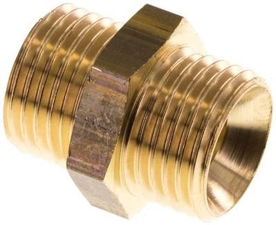 Doppelnippel M 16 x 1,5-M 16 x 1,5, Messing