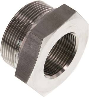 Hydraulik-Reduzierung G 2"(AG)-1 1/4"(IG), 1.4571, Elastomerdichtung