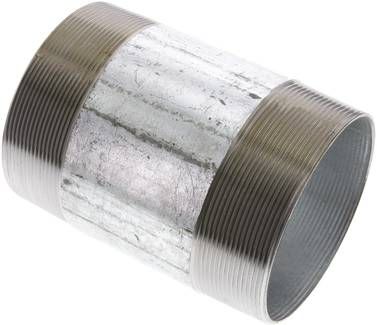 Rohrdoppelnippel R 4"-150mm, 50 bar, Stahlrohr ST 37 verzinkt