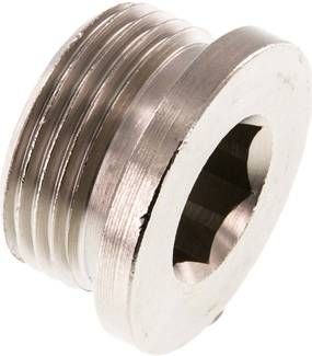 Verschlussstopfen Innenskt. G 1", 16 bar Messing vernickelt