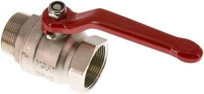 Messing-Kugelhahn, Eco-Line, R / Rp 1 1/2" (AG/IG), PN 25