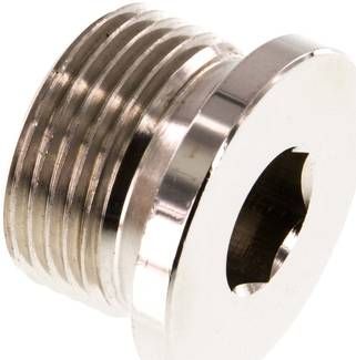 Verschlussstopfen Innenskt. G 3/4", 16 bar Messing vernickelt